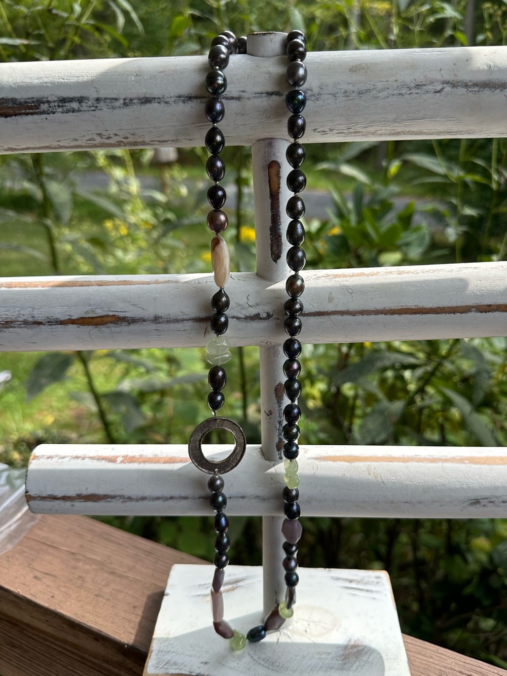 NWT Peyote Bird freshwater pearl silver necklace